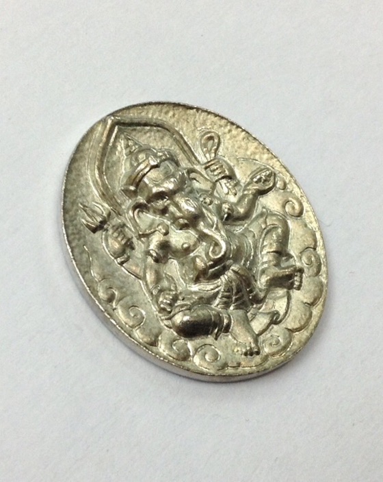 เหรียญหล่อพระพิฆเนศ รุ่นแรก กรมศิลปากร ปี2540 เนื้อเงินแท้ มีโค๊ด พิธีใหญ่ เกจิร่วมปลุกเสกเพียบ