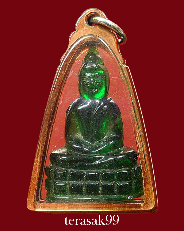 พระแก้วหลวงพ่อเจียง วัดเจริญสุขาราม จ สมุทรสงคราม รุ่น3 สีเขียว ราคาเบาๆ