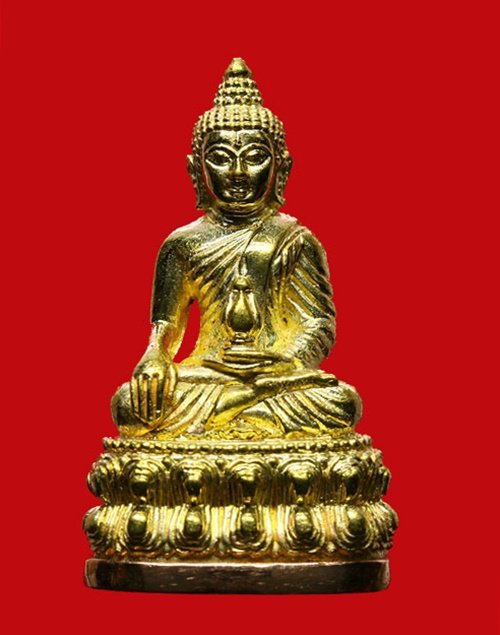 พระกริ่งสุคโต หลวงปู่คำบุ วัดกุดชมภู เนื้อทองทิพย์ ก้นทองแดง หมายเลข 447 พร้อมกล่อง
