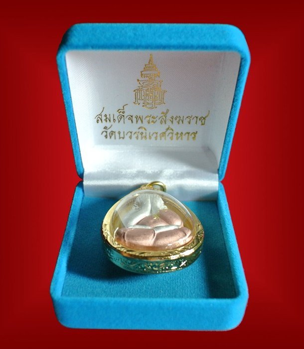 พระปิดตาจัมโบ้ 7 รอบ 84 พรรษา เนื้อโลหะพ่นทรายสามกษัตริย์ สมเด็จญาณสังวร พร้อมเลี่ยม+กล่องเดิม