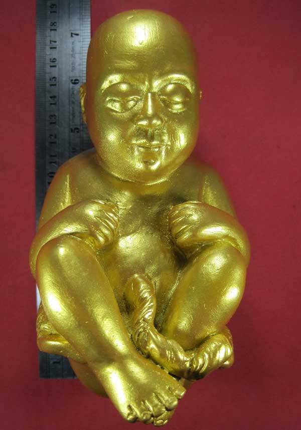 กุมารทองเรียกทรัพย์เนื้อเหล็กไหลขนาดบูชาหลวงปู่คำบุ คุตฺตจิตฺโต วัดกุดชมภู จ.อุบลราชธานี แชมป์