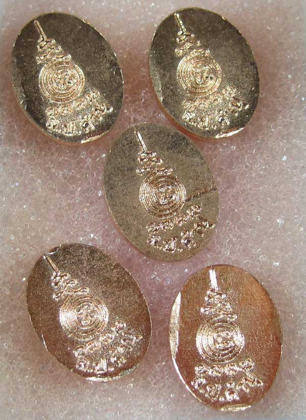 เหรียญเม็ตแตงจิ๋วพิเศษ 5 องค์ หลวงปู่คำบุ คุตฺตจิตโต วัดกุดชมภูจ.อุบลราชธานีสวยแชมป์สายอิสาน