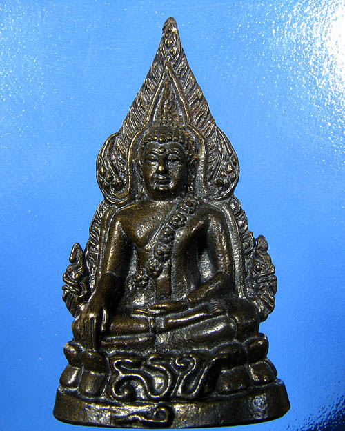 รูปหล่ออินโดจีนหลวงพ่อสุขย้อนยุค เนื้อทองเหลืองรมดำ