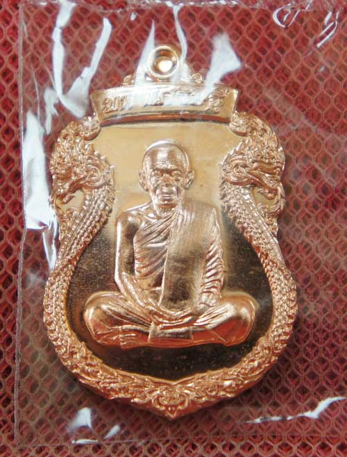 เหรียญเสมาพญานาค หลวงพ่อคูณ รุ่น "มหาเศรษฐี" เนื้อทองแดงผิวไฟ หมายเลข 1393 ( แยกชุดกรรรมการ)