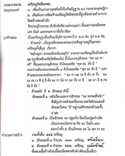 เหรียญรัศมีพรหม วัดพระศรีรัตนศาสดาราม จัดสร้างโดย คุณสุธันย์ สุนทรเสวี