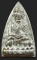 หลวงปู่ทวดหลังเตารีดหล่อโบราณวัดบวรนิเวศวิหาร เนื้อนวะโลหะแก่เงิน 12 โค๊ด หมายเลข 506 ปี 43