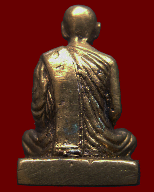 รูปหล่อโบราณรุ่นแรกฐานเหลี่ยม หลวงพ่อแบน วัดพุน้อย จ.ลพบุรี นิยมอุดกริ่ง