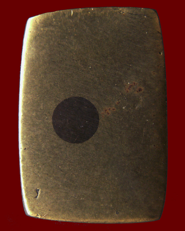 รูปหล่อโบราณรุ่นแรกฐานเหลี่ยม หลวงพ่อแบน วัดพุน้อย จ.ลพบุรี นิยมอุดกริ่ง