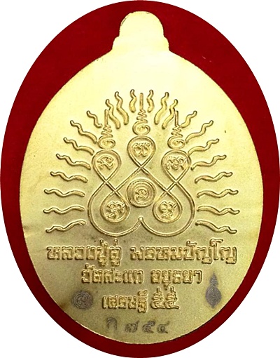 ***เหรียญรูปไข่ ลป.ทวดเปิดโลกเศรษฐี 55 ลป.ดู่ พรหมปัญโญ วัดสะแก (กรรมการเล็ก)เนื้อสามกษัตริย์ # ๗๕๔