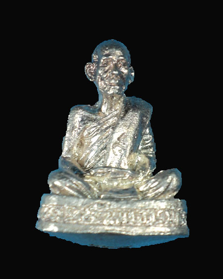 รูปหล่อหลวงพ่อผล วัดเชิงหวาย เนื้อเงิน  