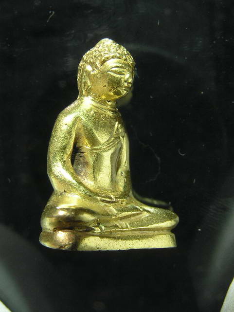 พระภูทราวดี หลวงพ่อเชื้อ วัดพานสูง เนื้อเปียกทอง + ใบที่1