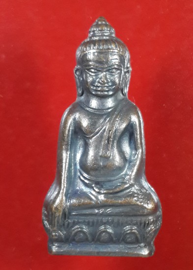 พระหูยาน หลัง จปร. 100ปี วัดราชบพิธ รุ่นปืนแตก พ.ศ.2513 เนื้อทองแดงรมดำ