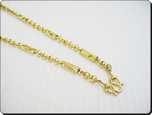 สร้อยคอเนื้อทองเหลืองแท้ 