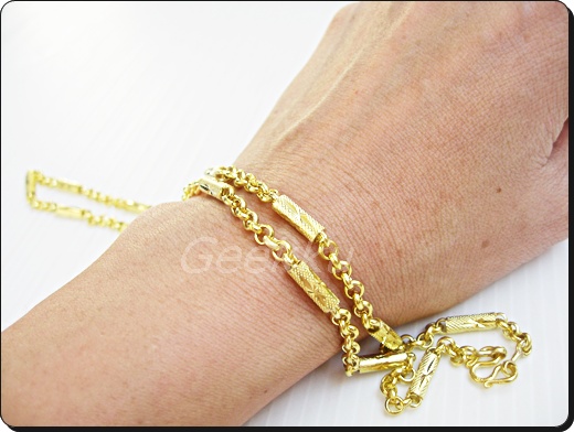 สร้อยคอเนื้อทองเหลืองแท้ 