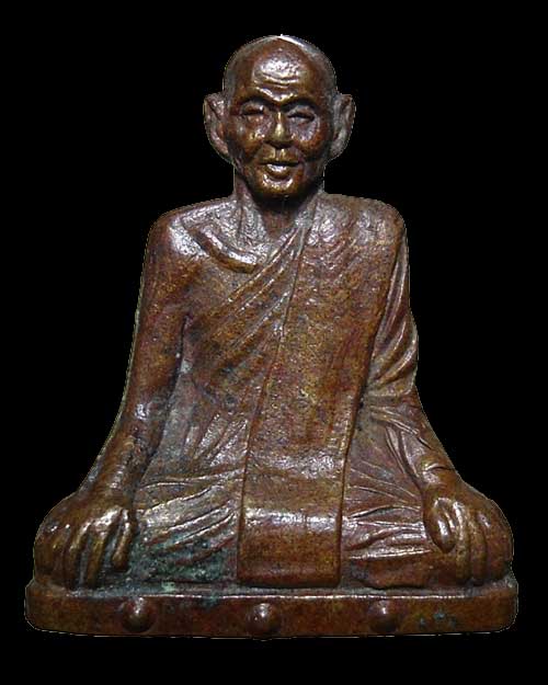 เคาะเดียว @@@ รูปหล่อหลวงพ่อเลื่อน วัดสามแก้ว จ.ชุมพร รุ่นแรก ปี 2503 เนื้อทองเหลือง