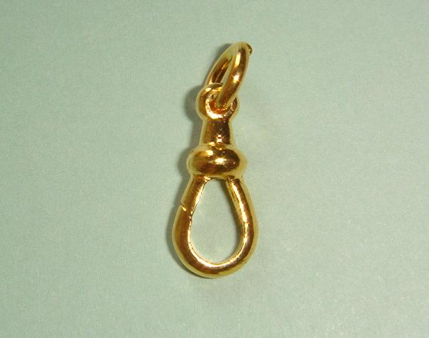 สปริงก้ามปูทองคำ นน.1.30 กรัม (แบบหมุนไม่ได้) *** Size เล็ก ***