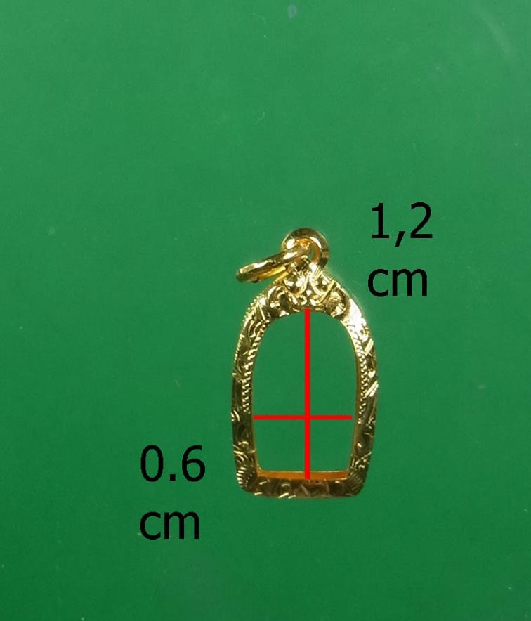 กรอบทองคำยกซุ้มหัวสิงห์ ปรกจ้อย นน. 0.90 งานแกะมือ สวยวิ้งคร้า