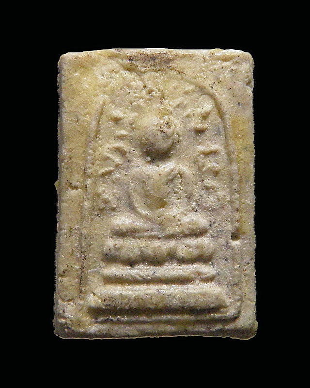 พระสมเด็จคะแนนปรกโพธิ์ เนื้อผงใบลาน หลังจาร พระครูสมุห์อวยพร วัดดอนยายหอม นครปฐม จัดสร้างยุคแรกๆ  