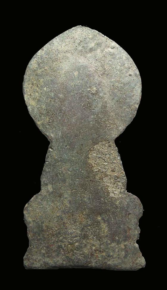 ปรกโพธิ์เชียงแสนพิมพ์สมาธิ เนื้อตะกั่วสนิมแดง พิมพ์นี้หายากสุดๆ