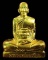 รูปเหมือนปั๊มพิมพ์เข่ากว้าง รุ่นแรก หลวงพ่อจรัญ วัดอัมพวัน จ.สิงห์บุรี เนื้อทองระฆัง กล่องเดิมจากวัด