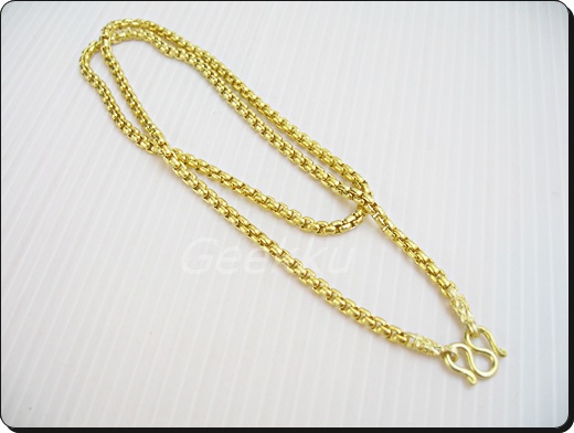 สร้อยคอเนื้อทองเหลืองแท้ 