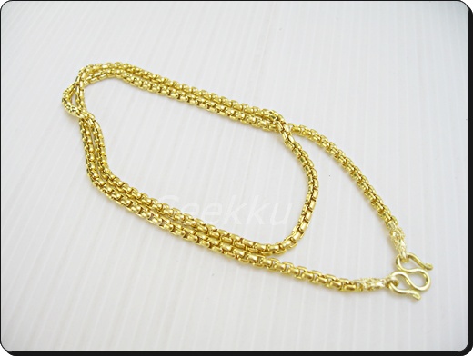สร้อยคอเนื้อทองเหลืองแท้ 