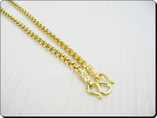 สร้อยคอเนื้อทองเหลืองแท้ 