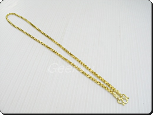 สร้อยคอเนื้อทองเหลืองแท้ 