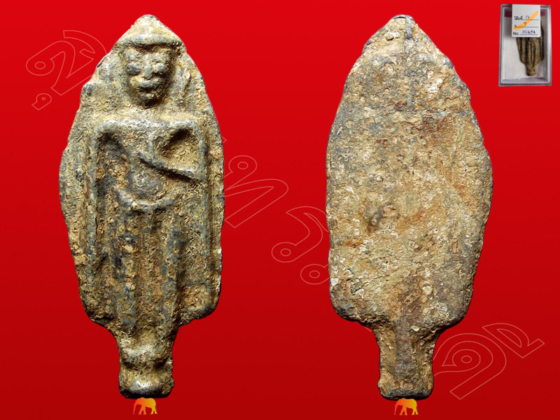 หายากสุดๆ พระร่วงยืน กรุวังเพิ่ม ชินสนิมเเดง พิมพ์ใหญ่ นิยมสุด (รหัส 1404)