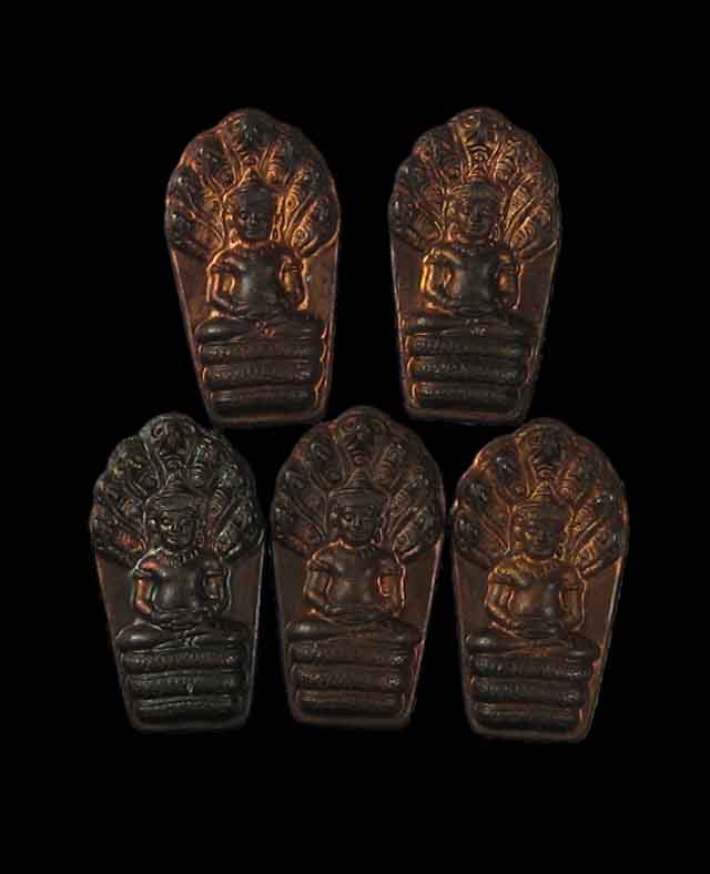 พระนาคปรก หลวงพ่อม่น วัดเนินตามาก 5 องค์