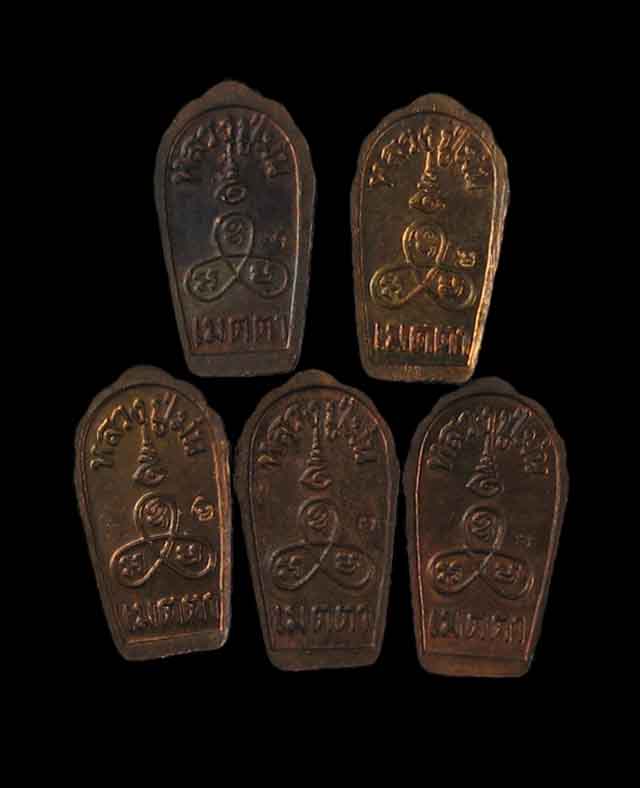 พระนาคปรก หลวงพ่อม่น วัดเนินตามาก 5 องค์