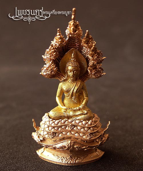 +++ พระพุทธศิลป์นาคปรกรุ่น มุจจลินท์มหาโภคทรัพย์ ลอยองค์สูง 3.6ซม. +++