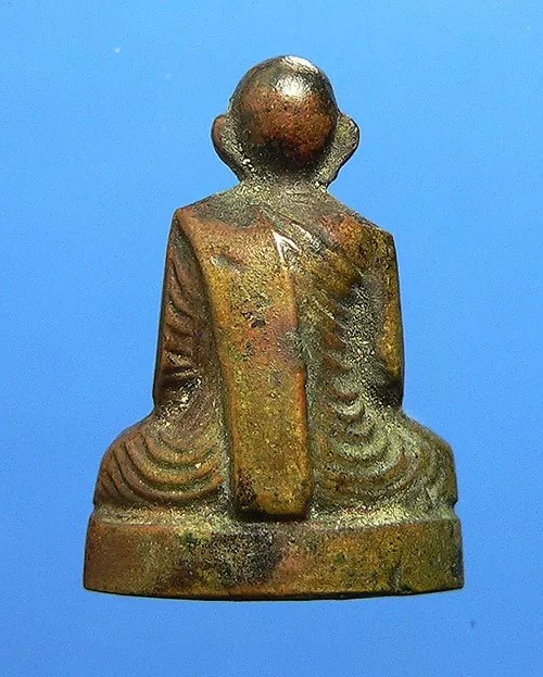 รูปหล่อปั๊ม หลวงพ่อขอม วัดไผ่โรงวัว พ.ศ.2505 พิมพ์หน้าหนุ่ม