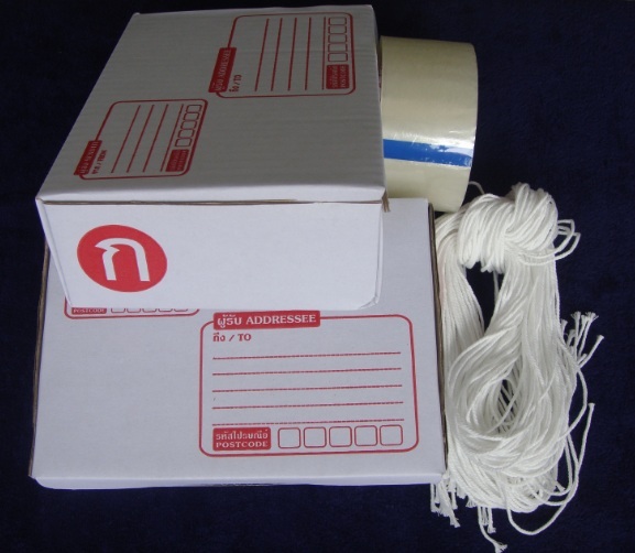 +400 บาท@@--///ครบเซ็ต**--///กล่องไปรษณีย์ไดคัทสีขาว No. ก ขนาด 14*20*6ซม. + เชือก เทปกาวใสม้วนให