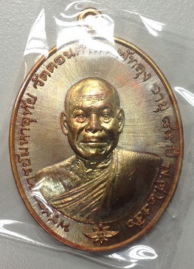 เหรียญรุ่นแรก พระมหาอุทัย วัดดอนศาลา พัทลุง  เนื้อทองแดงรมมันปู หมายเลข 2813 