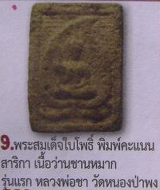 พระสมเด็จใบโพธิ์พิมพ์คะแนน สาริกา เนื้อว่านชานหมาก...๒