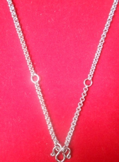 @@@สร้อยสแตนเลส ลาย ห่วงคู่ 3 ห่วง ยาว 24 นิ้ว@ ของใหม่ @@