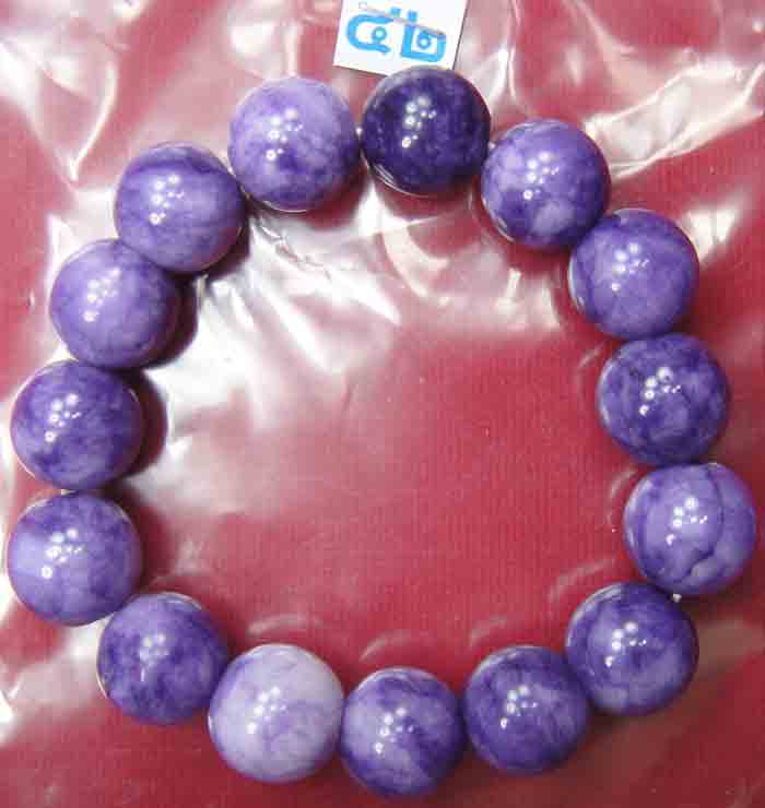 สร้อยข้อมือหินอัญมณี “อเมทิสต์ (Amethyst)” ขนาด 13 ม.ม. หินหนุนดวงพลิกฟื้นดวงชะตา 