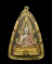 พระพุทธชินราชภปรเนื้อสามกษัตริย์1/2นิ้วผสมมวลสารเบญจภาคีสมเด็จจิตรดามีเส้นพระเจ้าในหลวง เลี่ยมทองสวย