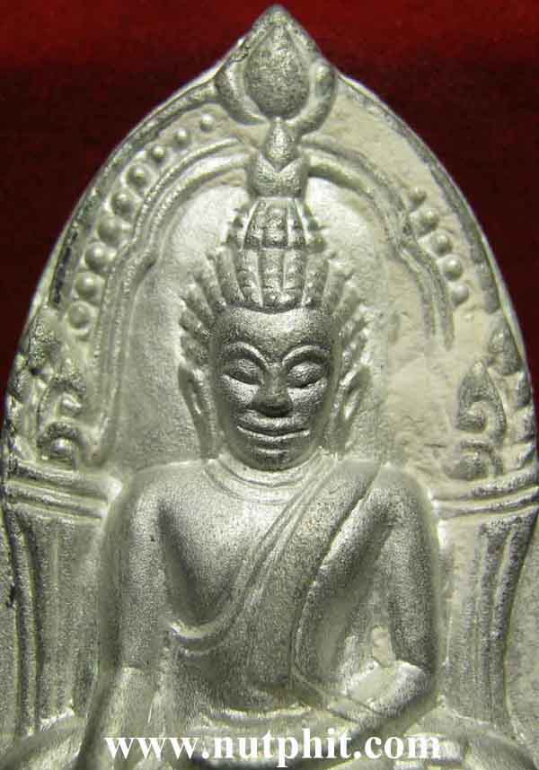 53*พระพุทธชินราชใบเสมา เนื้อชินเงินปรอทขาว วัดพระศรีรัตนมหาธาตุพิษณุโลก*