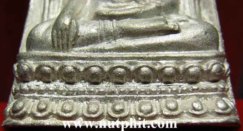 53*พระพุทธชินราชใบเสมา เนื้อชินเงินปรอทขาว วัดพระศรีรัตนมหาธาตุพิษณุโลก*