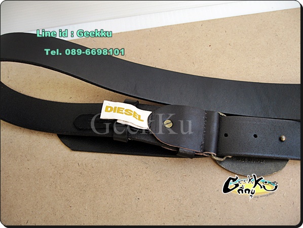 เข็มขัด Diesel หนังแท้ทั้งเส้น ใครชอบแนวนี้จัดไป สายสีดำ  