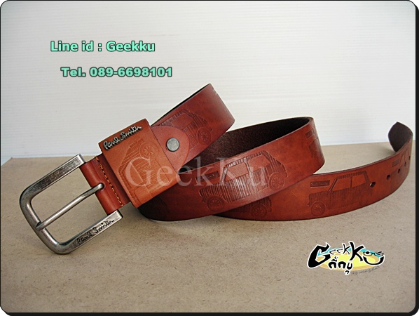 เข็มขัด Paul Smith  หนังแท้ทั้งเส้น ใครชอบแนวนี้จัดไป สายสีน้ำตาล