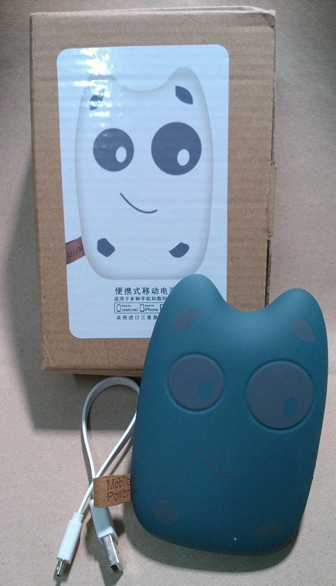 Mobile Power 9000 mAh หน้าแมวสีฟ้า