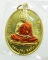 เหรียญเจริญพร โชคดี มั่งมี ศรีสุข หลวงปู่ทิม วัดละหารไร่ จ.ระยอง เนื้อทองฝาบาตรลงยา no.8015