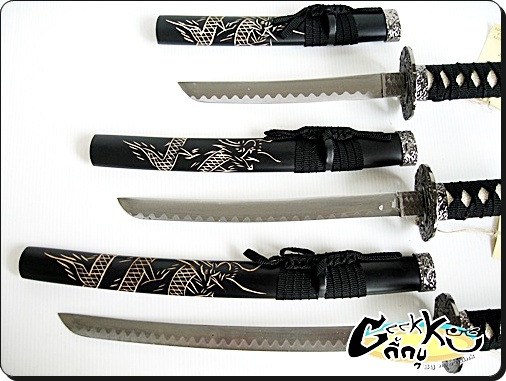 มินิดาบซามูไร !!!!! งานสวยค่ะ  (ลายมังกร)   ไว้สำหรับตั้งโชว์ประดับบ้าน หรือเป็นของขวัญปีใหม่ 