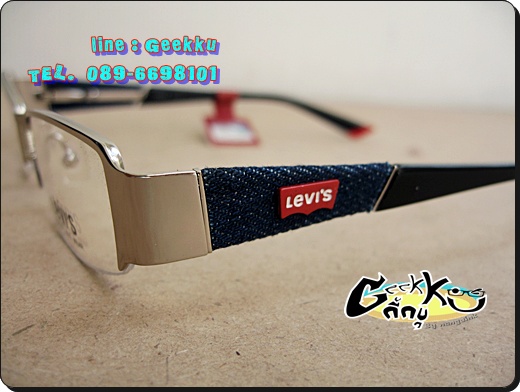 กรอบ แว่นตา Levi's ทรงครึ่งกรอบสีเงิน