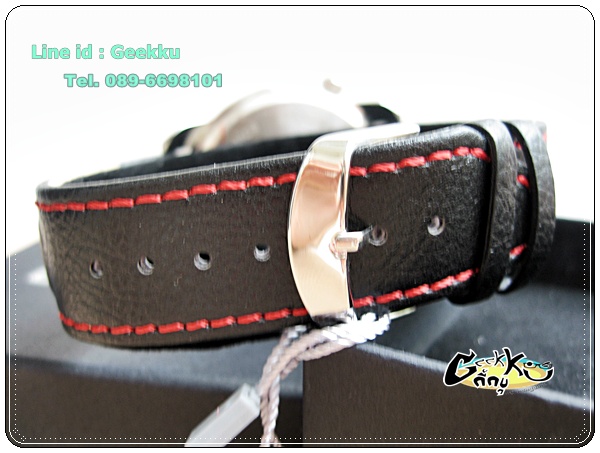 นาฬิกา EYKI : 2 Time Zone สายสีดำ ดีไซน์โดดเด่นที่หน้าปัดขนาด King Size 44 mm บอกเวลา 2 ประเทศ