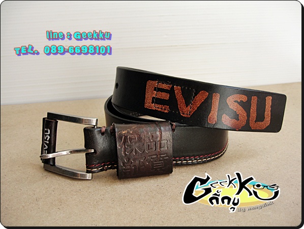  เข็มขัด EVISU หนังแท้ทั้งเส้น 