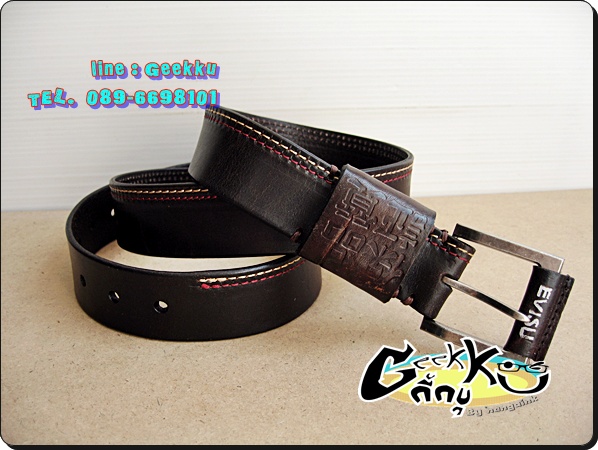  เข็มขัด EVISU หนังแท้ทั้งเส้น 